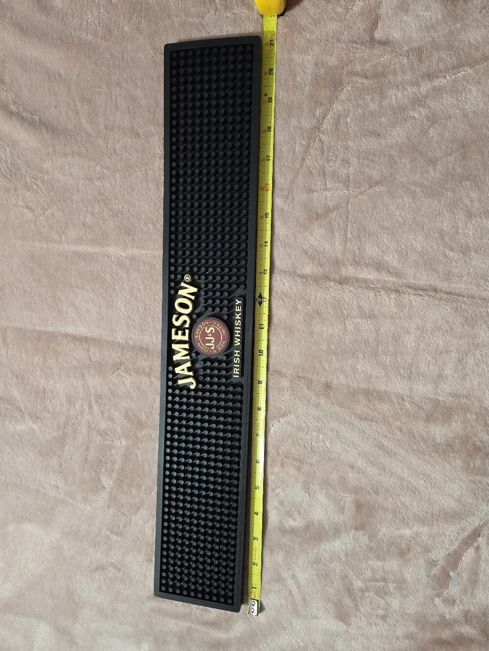 Jameson Irish Whiskey Bar Mat Black Rubber Spill Mat
